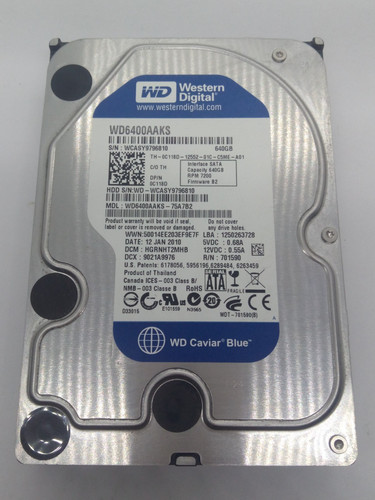 Western digital 640gb sata - western,