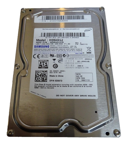 Samsung 640gb sata festplatte - 640gb,