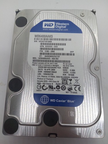 Western digital 640gb sata - western,