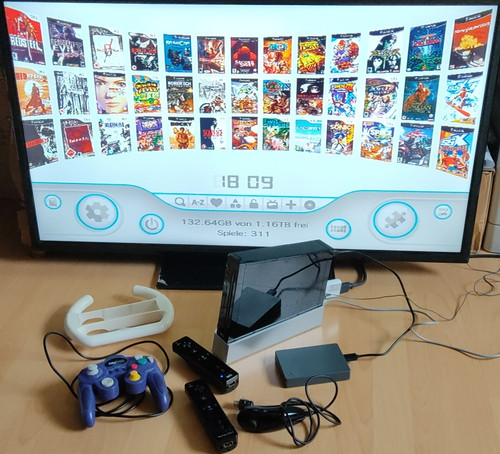 Nintendo wii black 640 gb - nintendo,