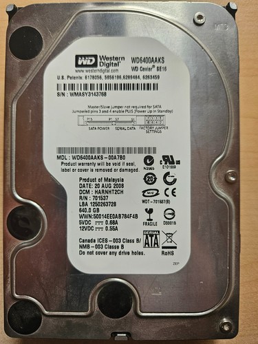 640gb western digital - 640gb,