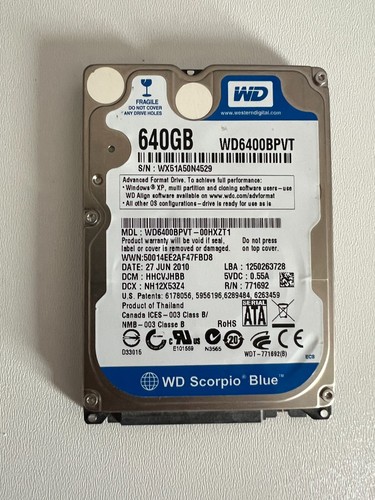 640gb western digital - 640gb,