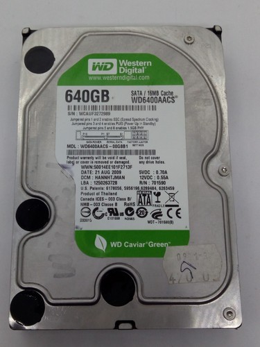 Western digital 640gb - western, sata
