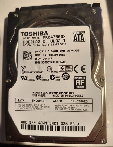 Toshiba 640gb - toshiba,