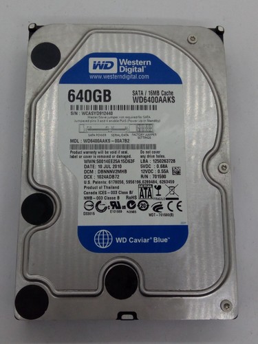 Western digital 640gb sata - western,