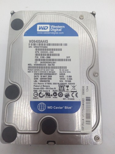 Western digital 640gb sata - western,
